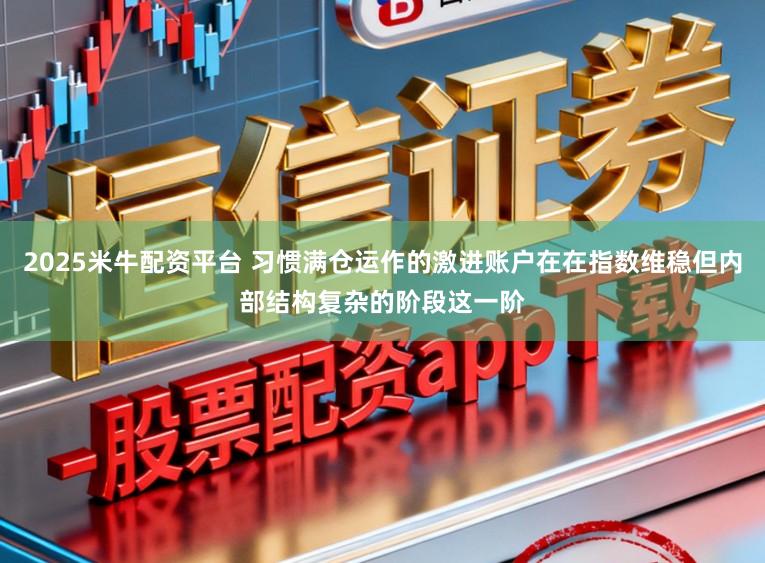 2025米牛配资平台 习惯满仓运作的激进账户在在指数维稳但内部结构复杂的阶段这一阶