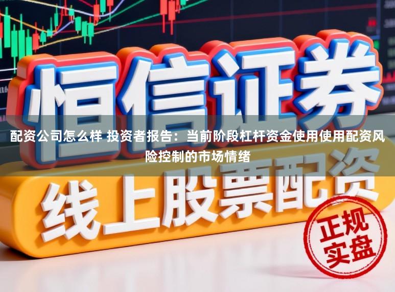 配资公司怎么样 投资者报告：当前阶段杠杆资金使用使用配资风险控制的市场情绪